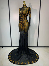 High Quality Stage Perform Dress Sexy Mesh Transparent Maxi Long Dress Nightclub Outfit Singer Dance Costume Elegant Party Dress